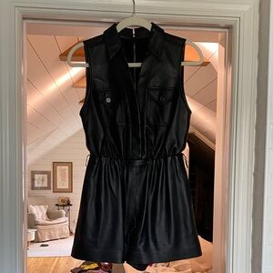 Alice + Olivia Dallas Leather Romper size 0